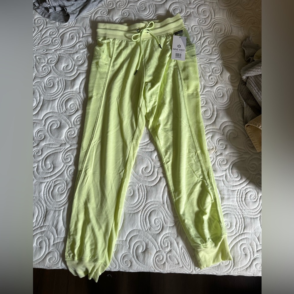 Nine West Lime Green Joggers